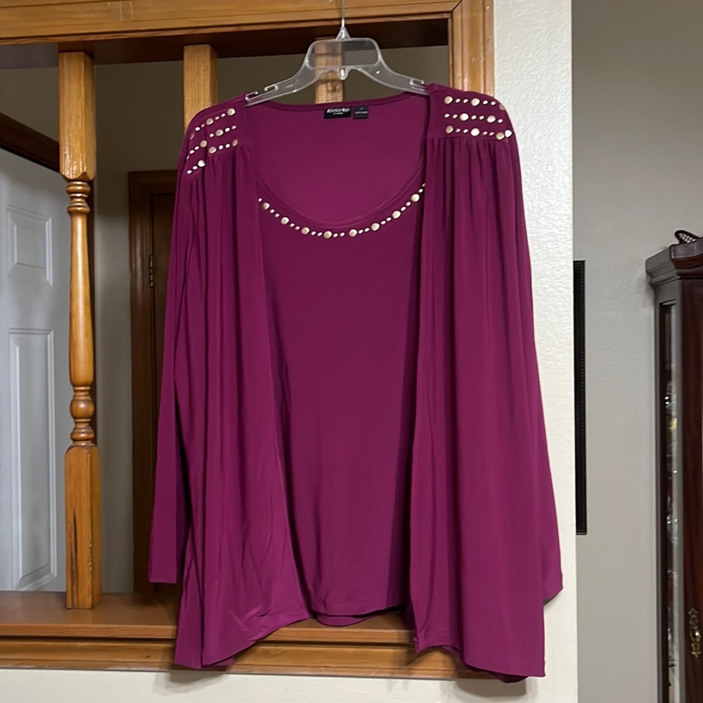 Citiknits Cardigan and Tank Size 3X NWOT